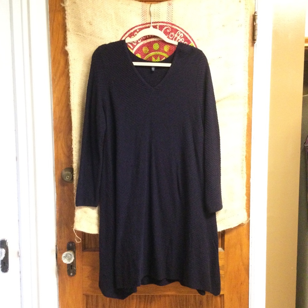 SALE Eileen Fisher Navy Blue Sweater Dress